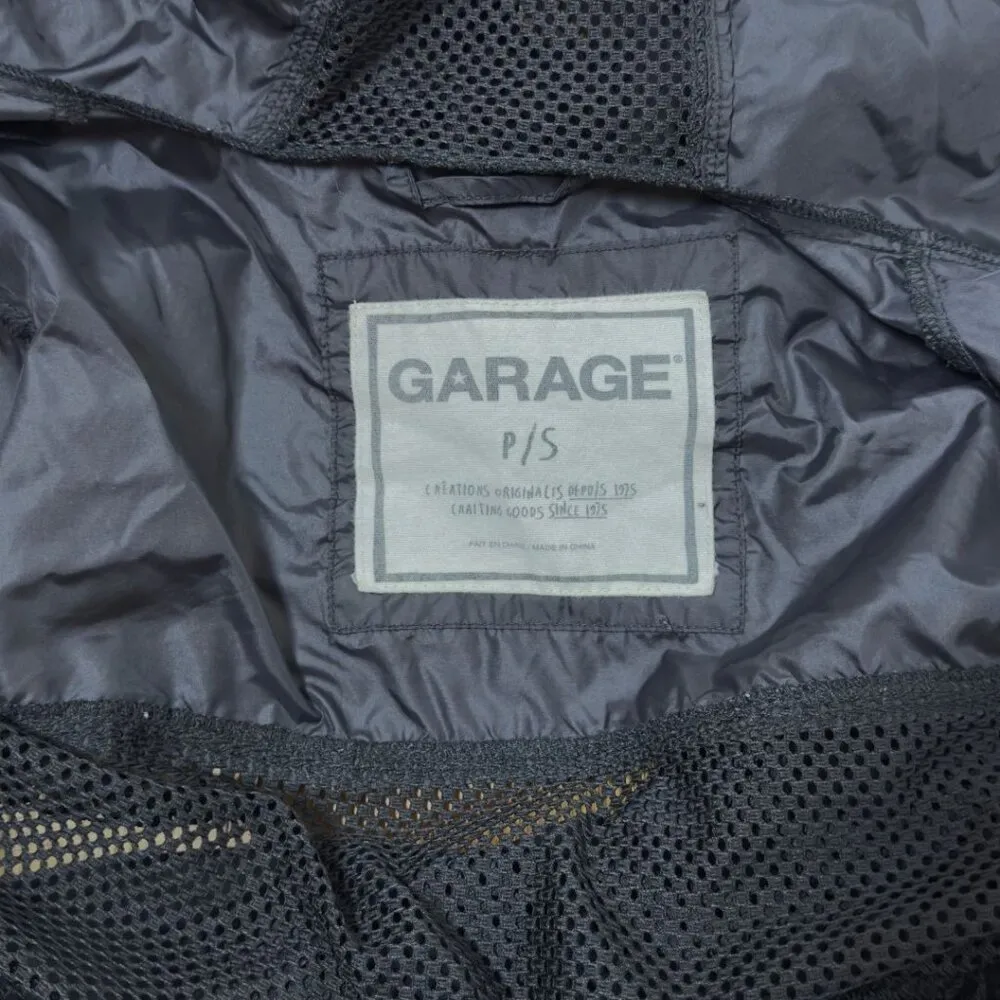 Garage Mesh Black Bomber Jacket Hooded Size Small Industrial Goth Rave - Image 7