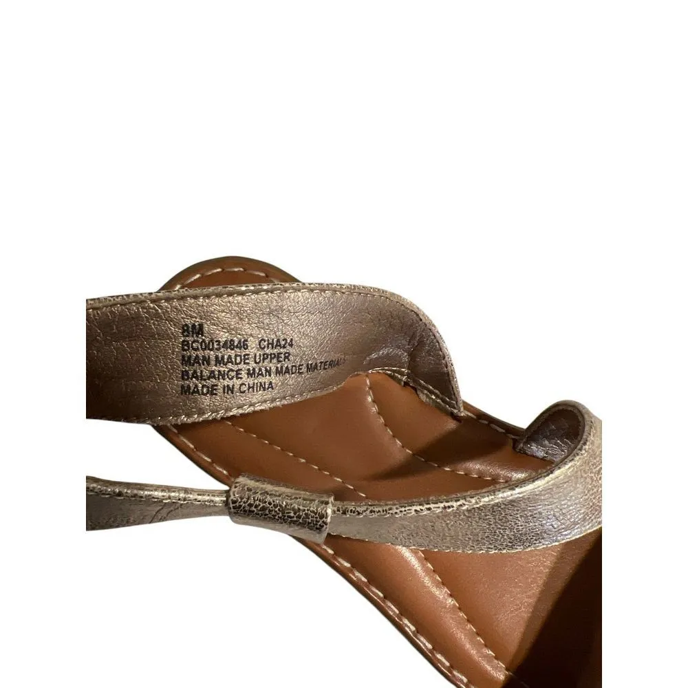 Born BOC Open Toe Sandal‎ Women's BC0034846 Light Gold Size 8M - Image 6