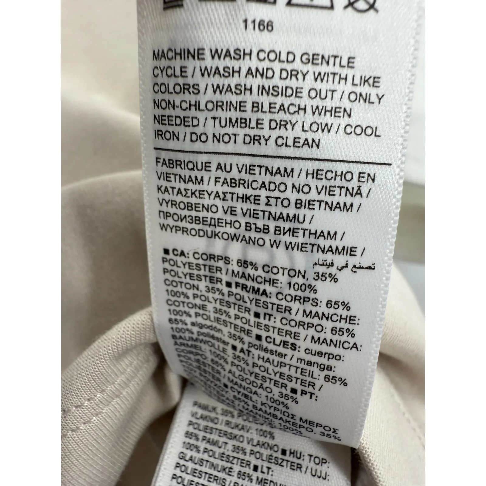 Athleta Harlow Hybrid Top Women Size S Beige White Casual Comfort‎ - Image 4