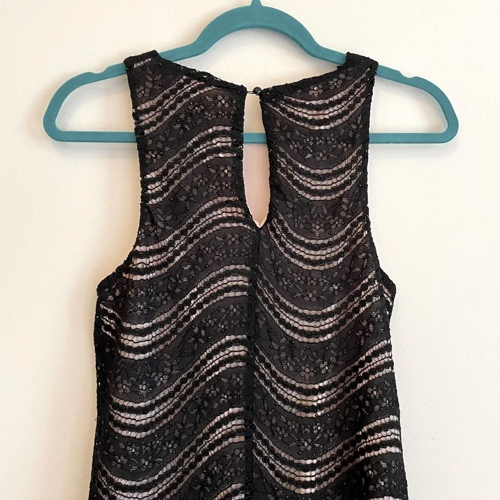 Speechless Beaded Lace Black Party Dress Sleeveless A-Line Lined ~ Size XS - Image 8