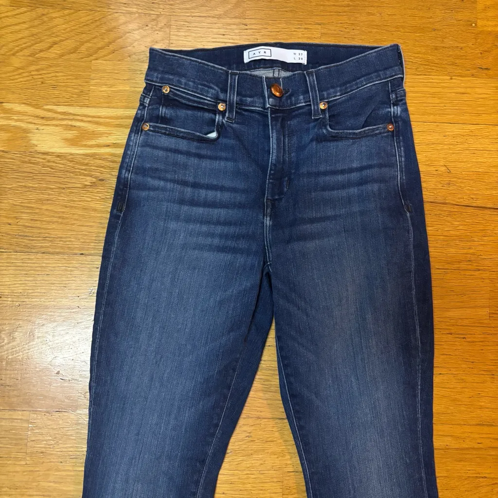 AYR The Chiller Preppy Quiet Luxury Coastal Minimalist Skinny Indie Jean 27 x 28 - Image 4