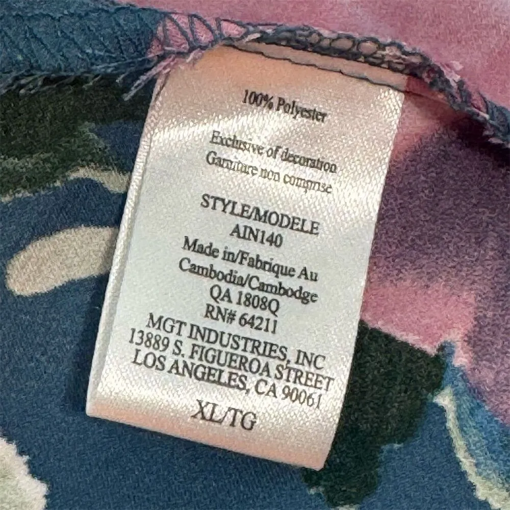 Midnight Bakery Pastel Floral Y2K Lace Cami Tank Top Size XL Satin Feel Romantic Blue - Image 7