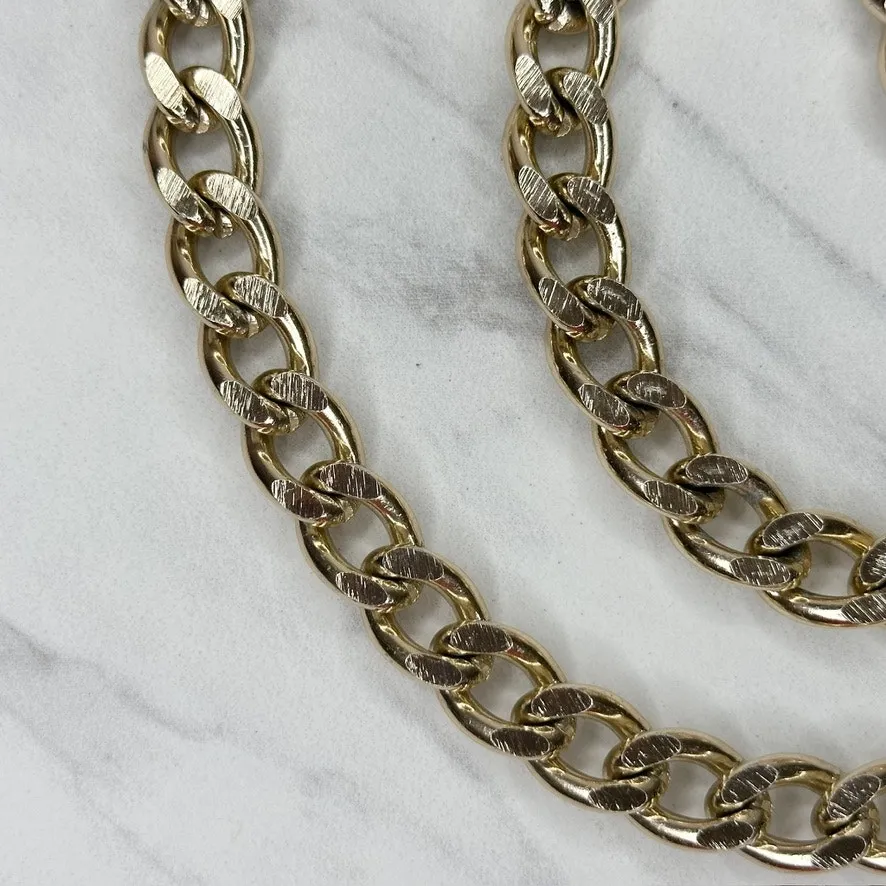 Simple Gold Tone Chain Link Belt XS/Small (XS/S) Classic Cuban Style ✨ - Image 6