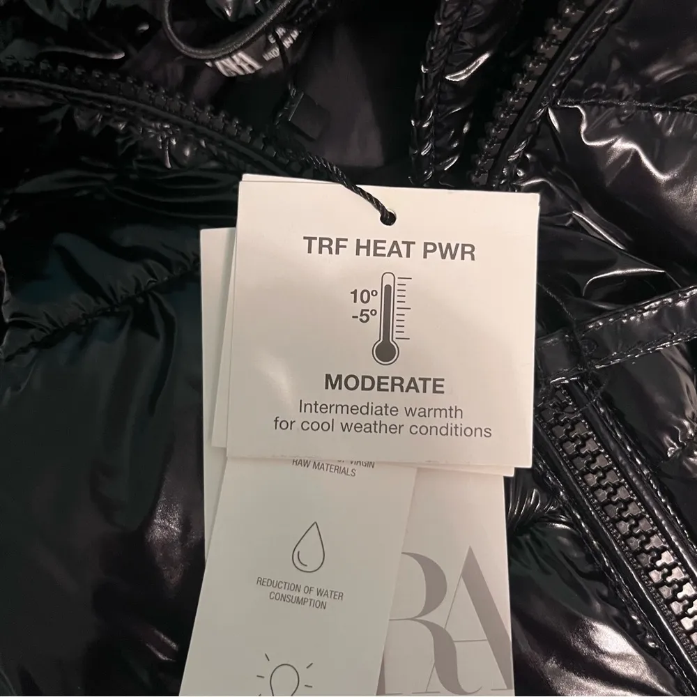 NWT Zara Black Puffer Jacket Size XS - Image 8