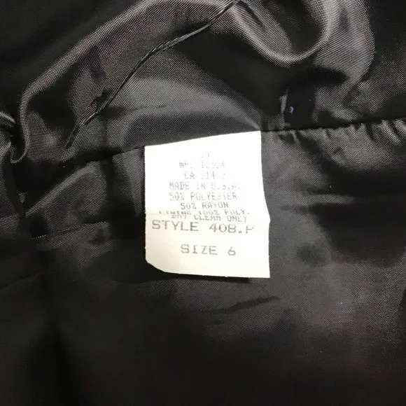 Howard Wolf Vintage‎ Dress Made In USA Black With White Trim Size 6 TIMELESS - Image 7