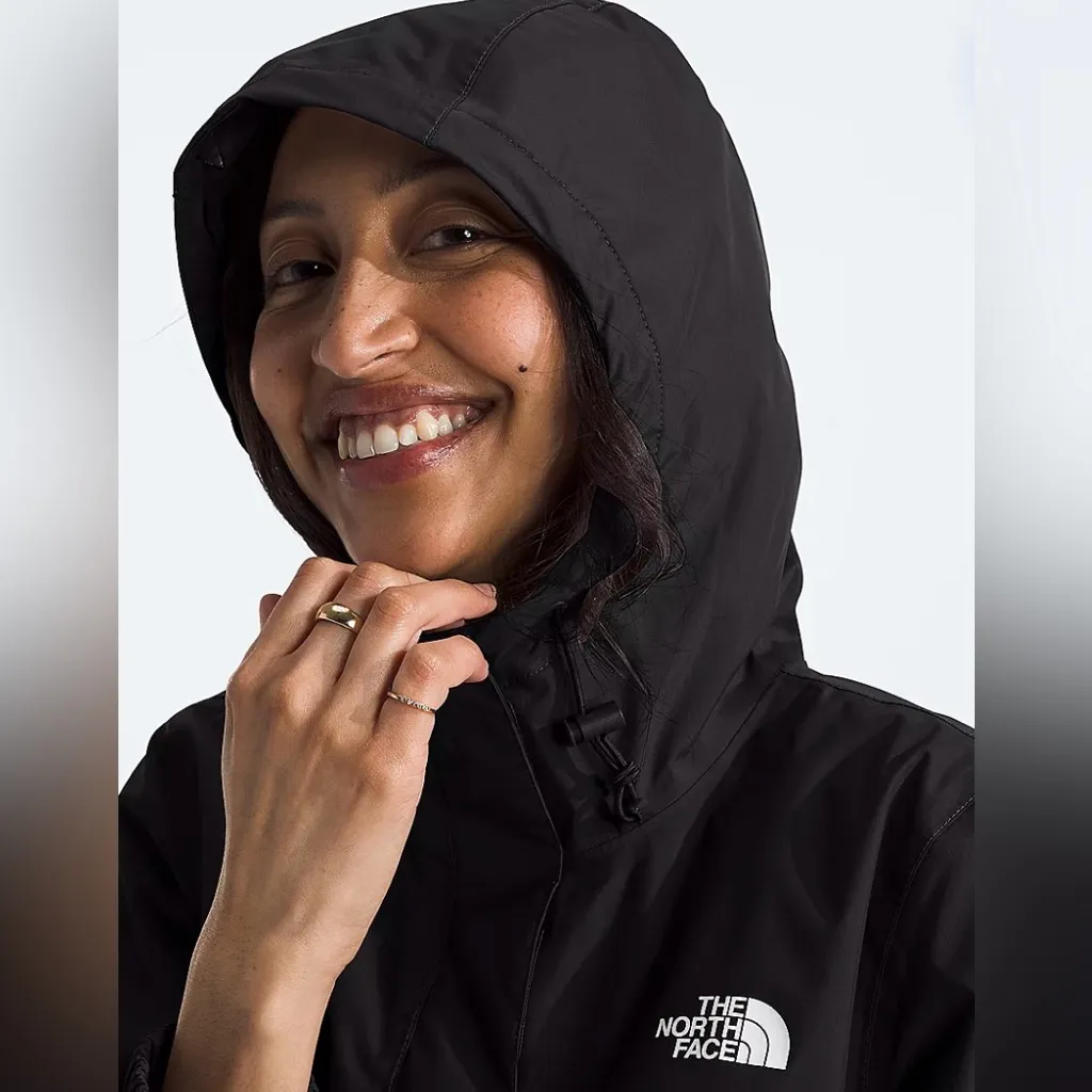 The North Face Black Rain Jacket ladies size Small - Image 5