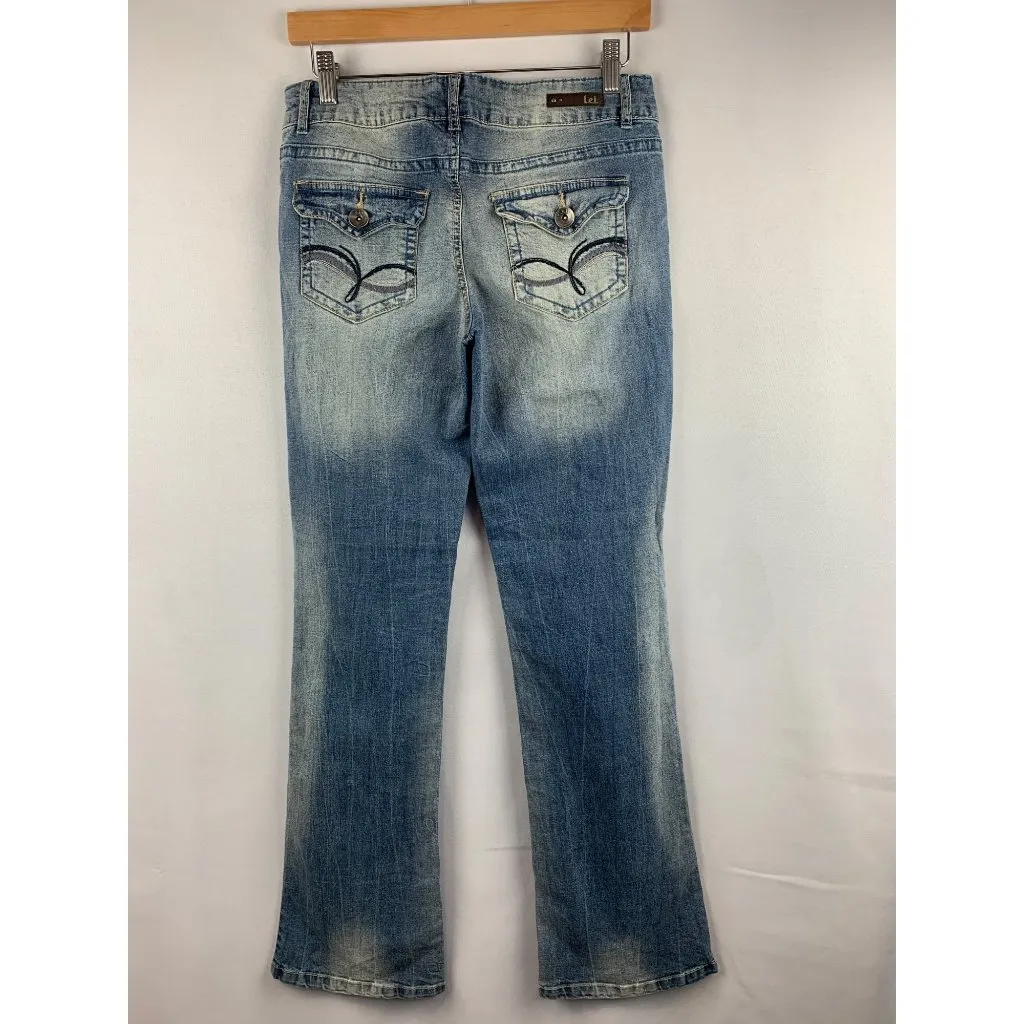 L.E.I. Ashley Lowrise Bootcut Junior Jeans Size 9 Blue - Image 5