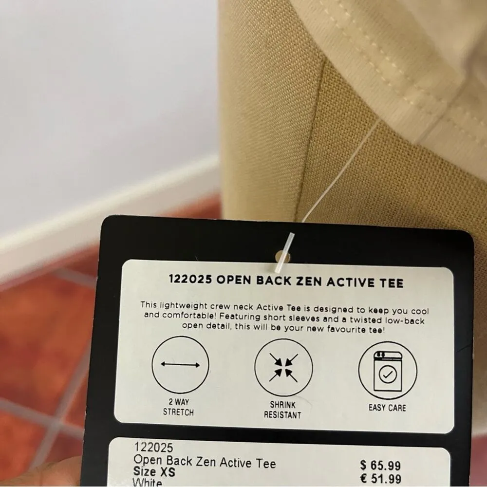 Lorna Jane Open Back Zen Active Tee in White - Image 10