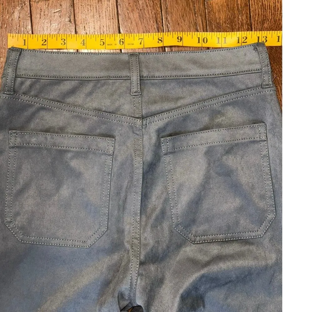 NWT The Gap SZ.26 High Rise Vegan Suede Retro ’70s Flare Jeans Pants Grey Gray - Image 5