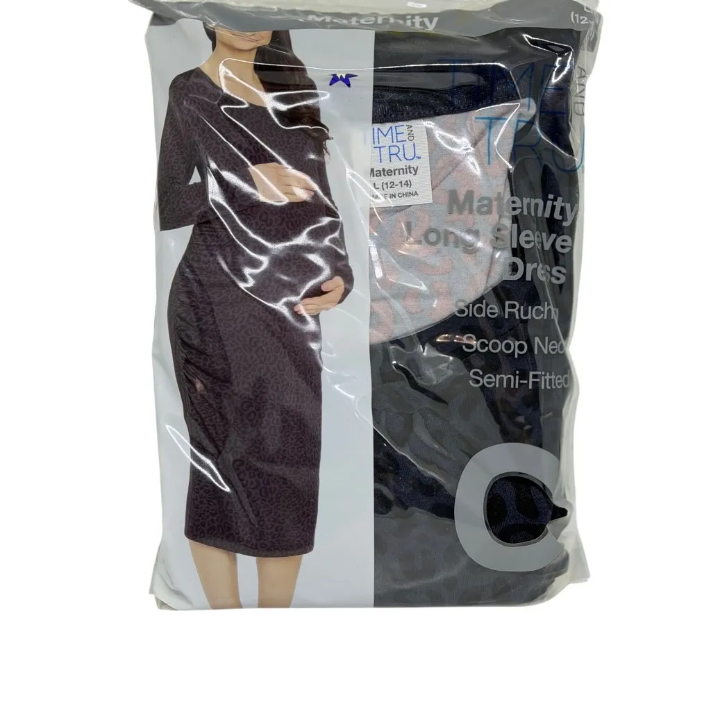 NEW Time and Tru Maternity LS Dress Large 12 - Image 3