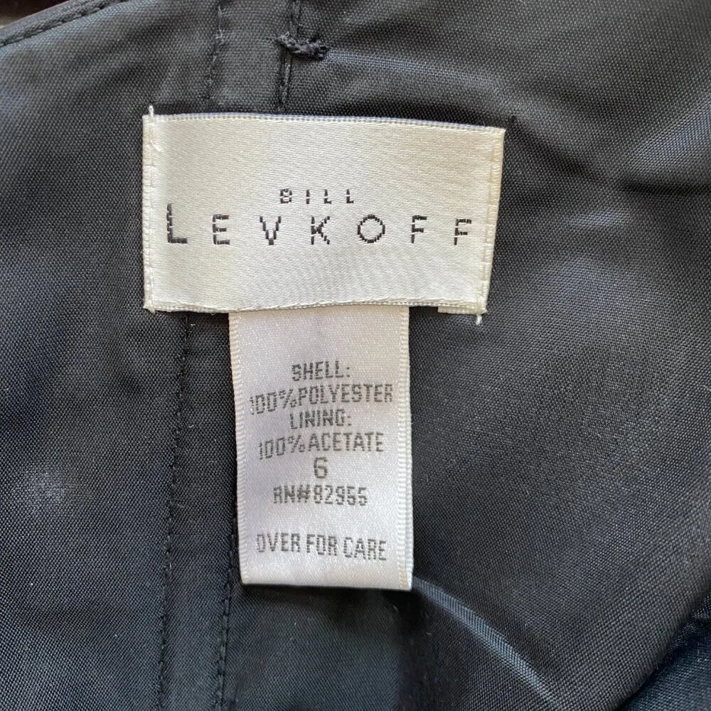 Bill Levkoff Women's Sz 6 Strapless Belted Sash Evening Formal Midi Dress Black - Image 13