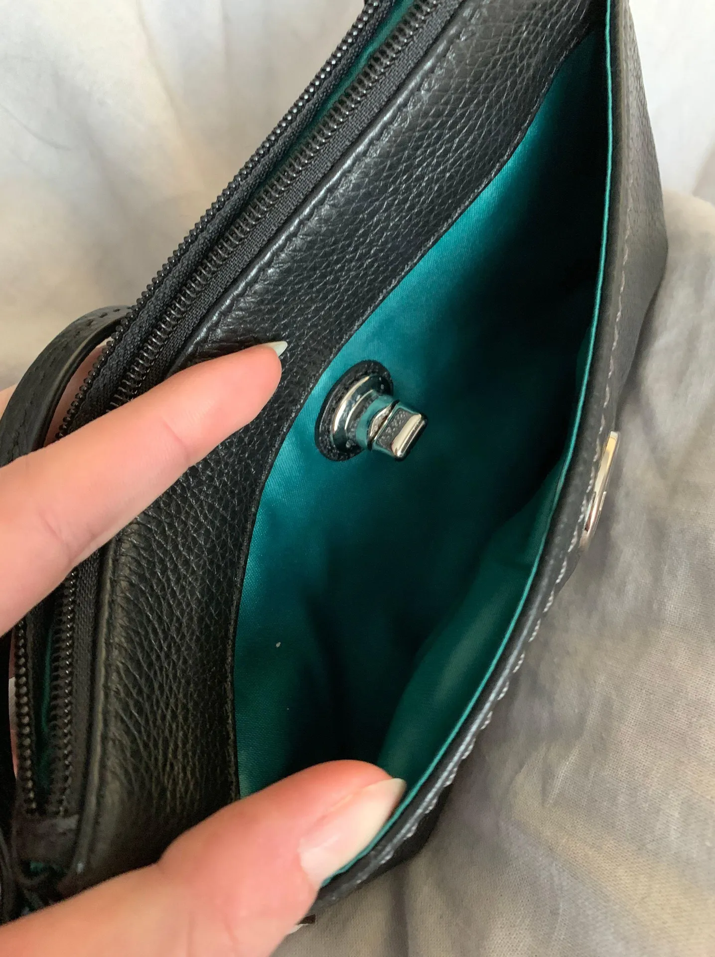 Black Leather Wristlet - Image 5