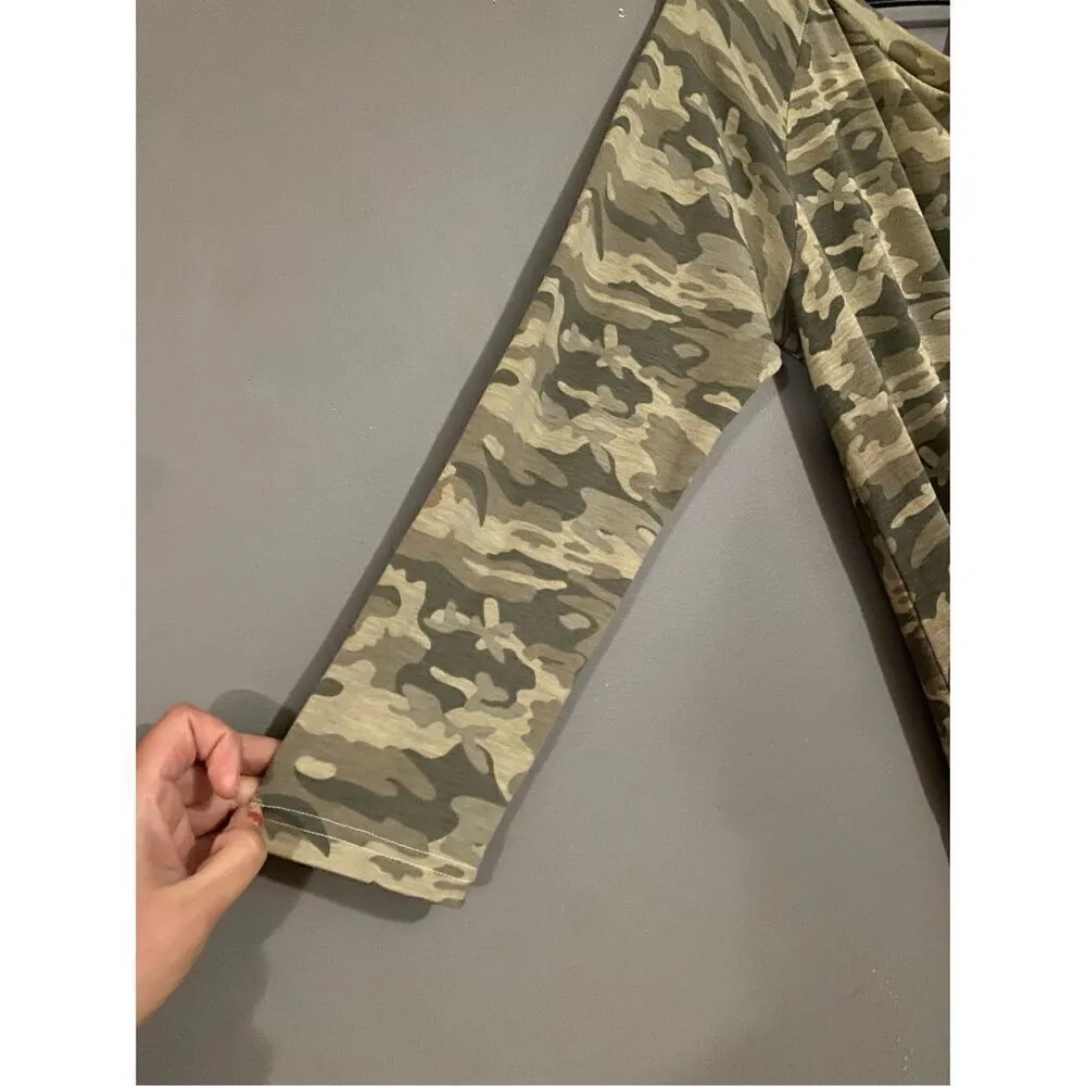 Boutique Camo Long Sleeve Jogger Jumpsuit Tie Waist Size 2X - Image 2