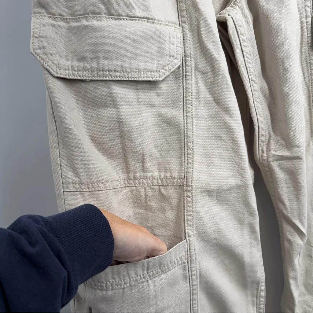 Aeropostale Utility Cargo pants baggy relaxed fit Y2K women's L NWT khaki - Image 5