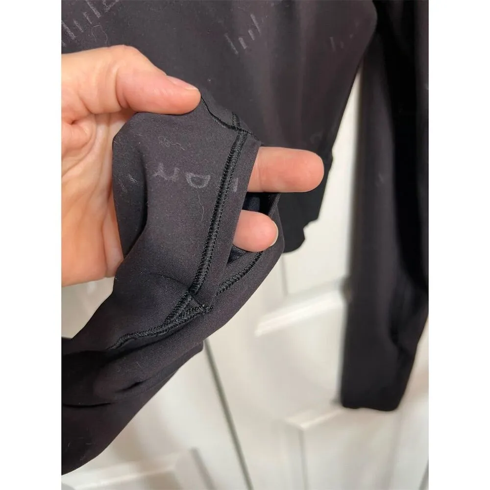 Lululemon Women's Standard M Black Cropped Long Sleeve Top Special Edition Size 6 - Image 6