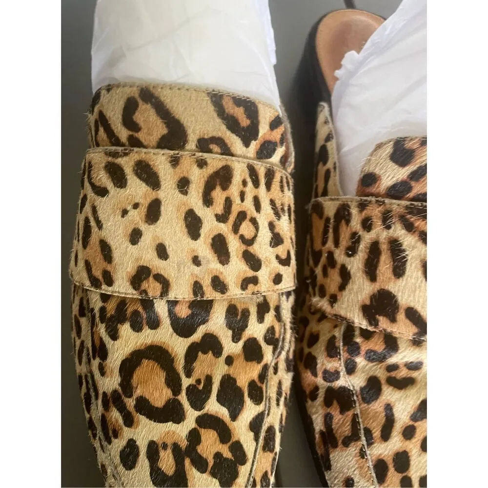 Halogen Violet Leopard Calf Hair Mules Size 8.5M - Image 15