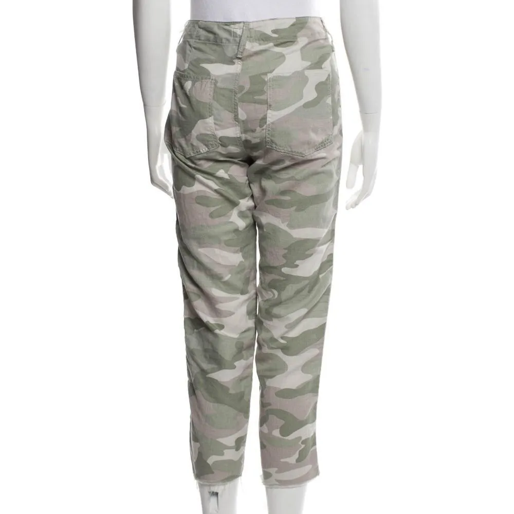 Mother NEW Women's Shaker Chop‎ Camouflage Print Pants size 27 Green - Image 5