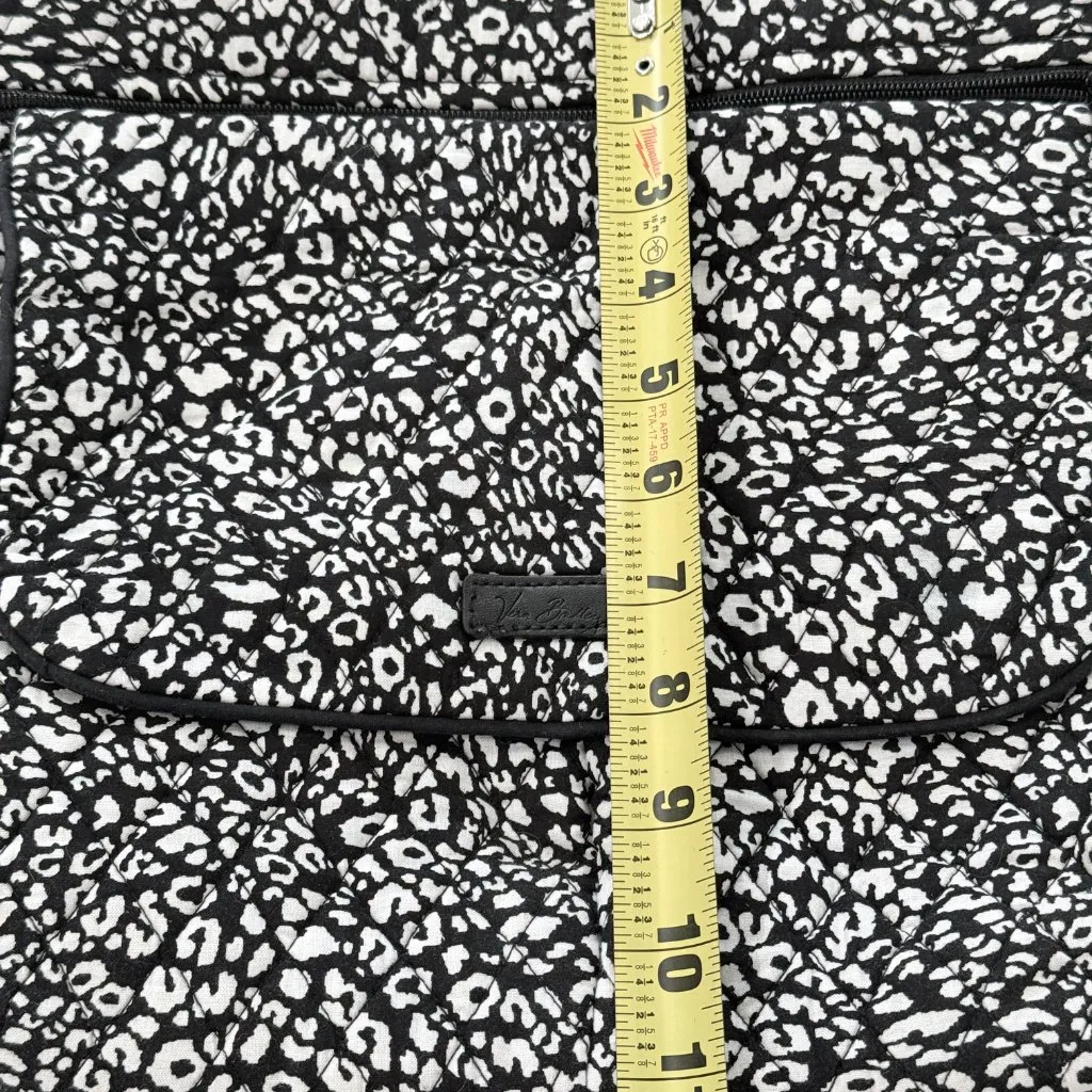 Vera Bradley Black and White Camocat Pattern Crossbody Purse Retired - Image 5