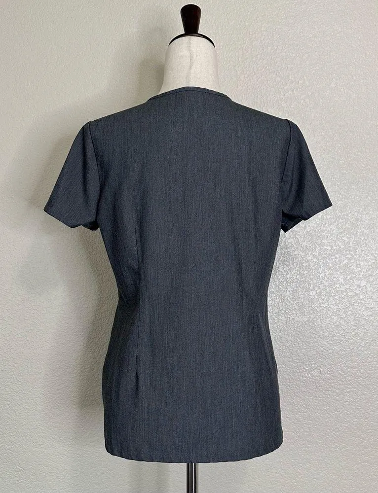 Figs Casma Gray Three-Pocket Scrub Top, Sz XS - Image 8