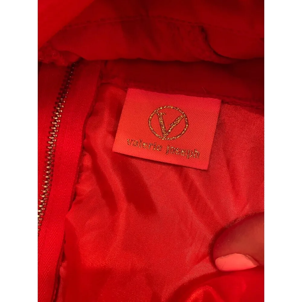 Valerie Joseph Red/orange Lace side cut out small dress - Image 5