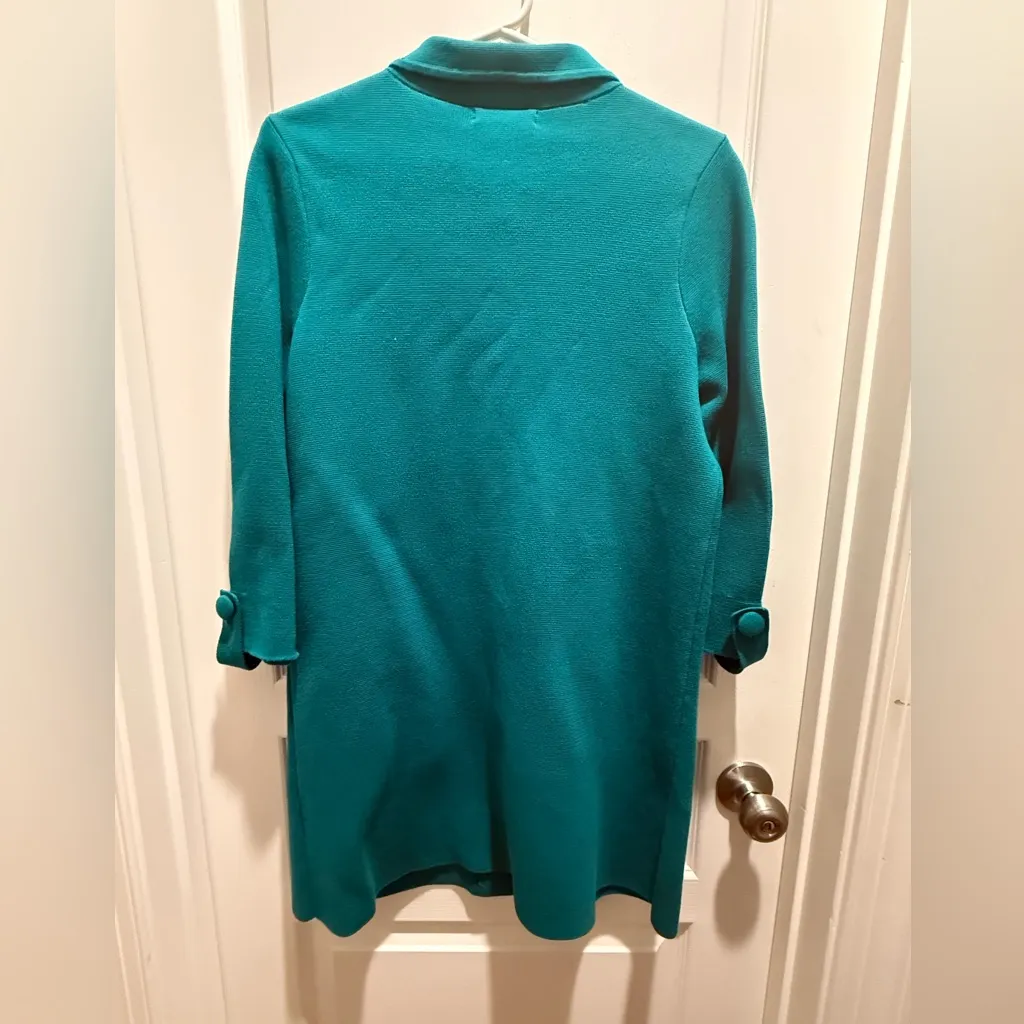 NWT Banana Republic Turquoise Jacket /Sweater Cardigan size M ( 100% cotton ) - Image 4