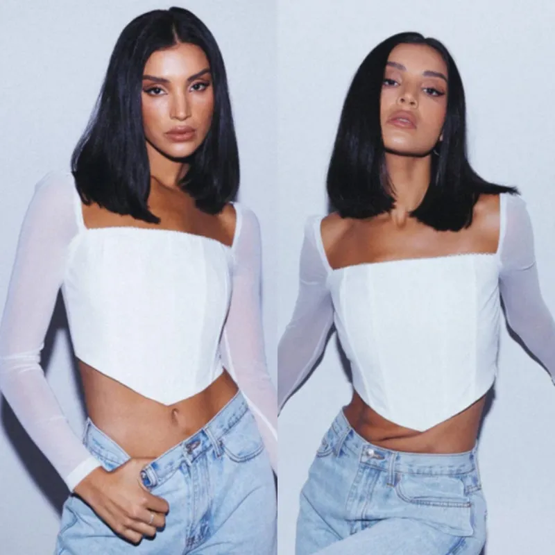 Princess‎ Polly Beverly Top Mesh Date Night Cocktail Gala US 0 - Image 2