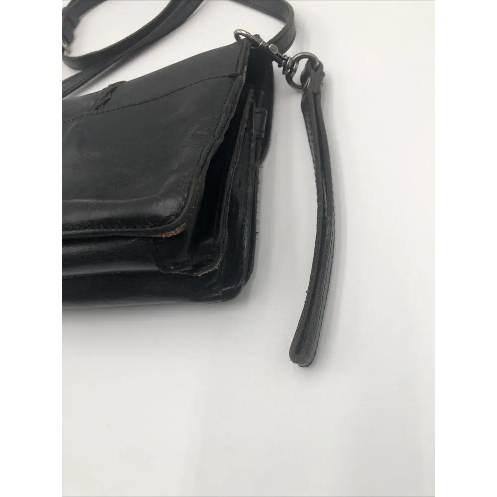 Patricia Nash Bianco Crossbody Organizer Black Leather Purse Handbag - Image 10