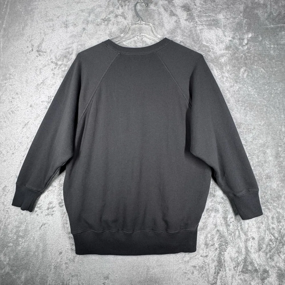 Aerie Shirt Womens Medium Gray Sweatshirt Pockets Neutral Lounge Everyday Casual - Image 3