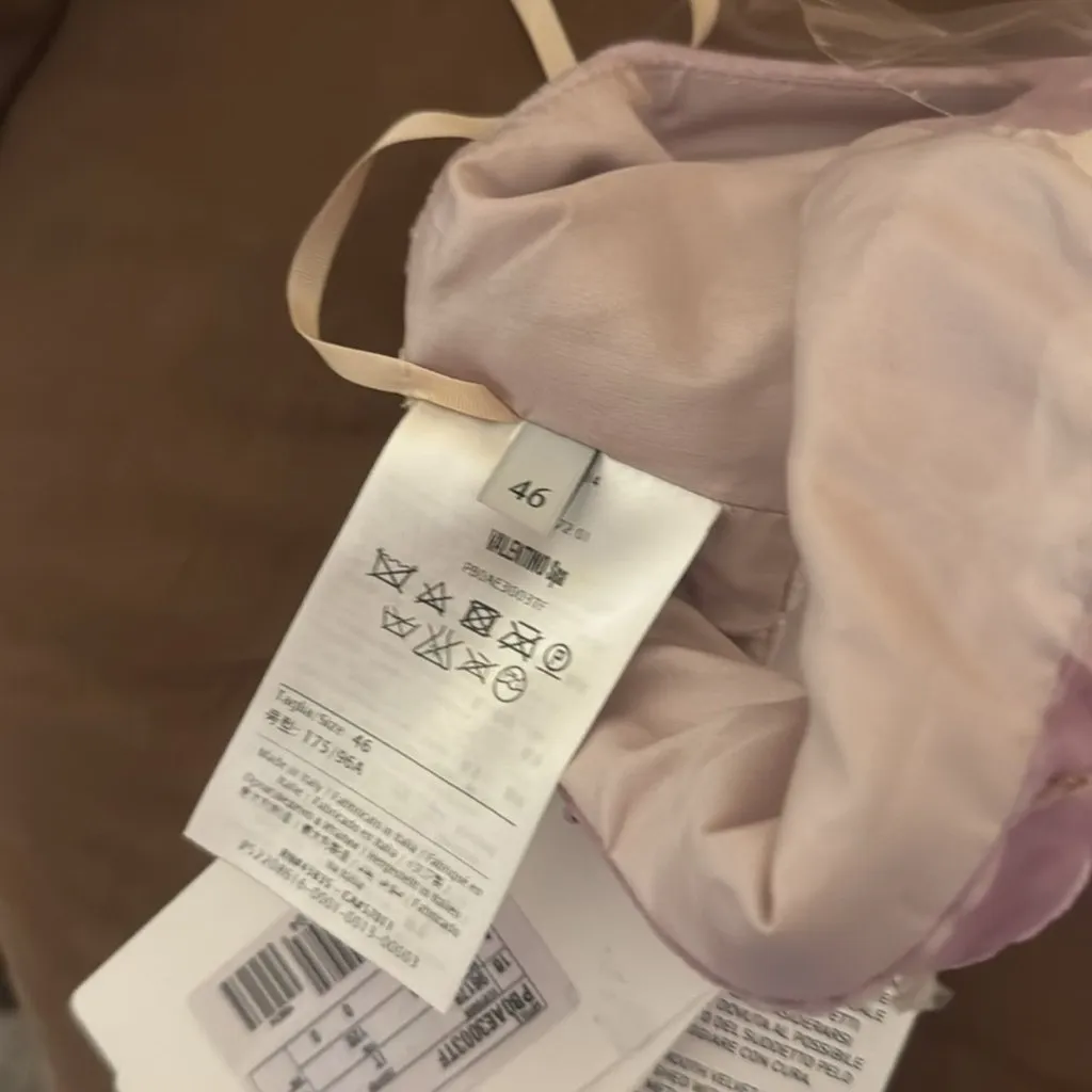 Valentino Velvet Halter Crop Top In Water Lilac - Image 7