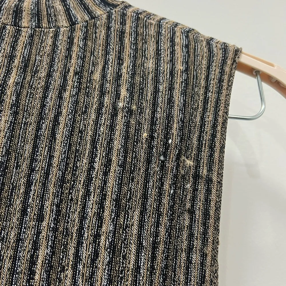 Theory Striped Stretch Knit Glossed Ottoman Dress Size P - Image 6