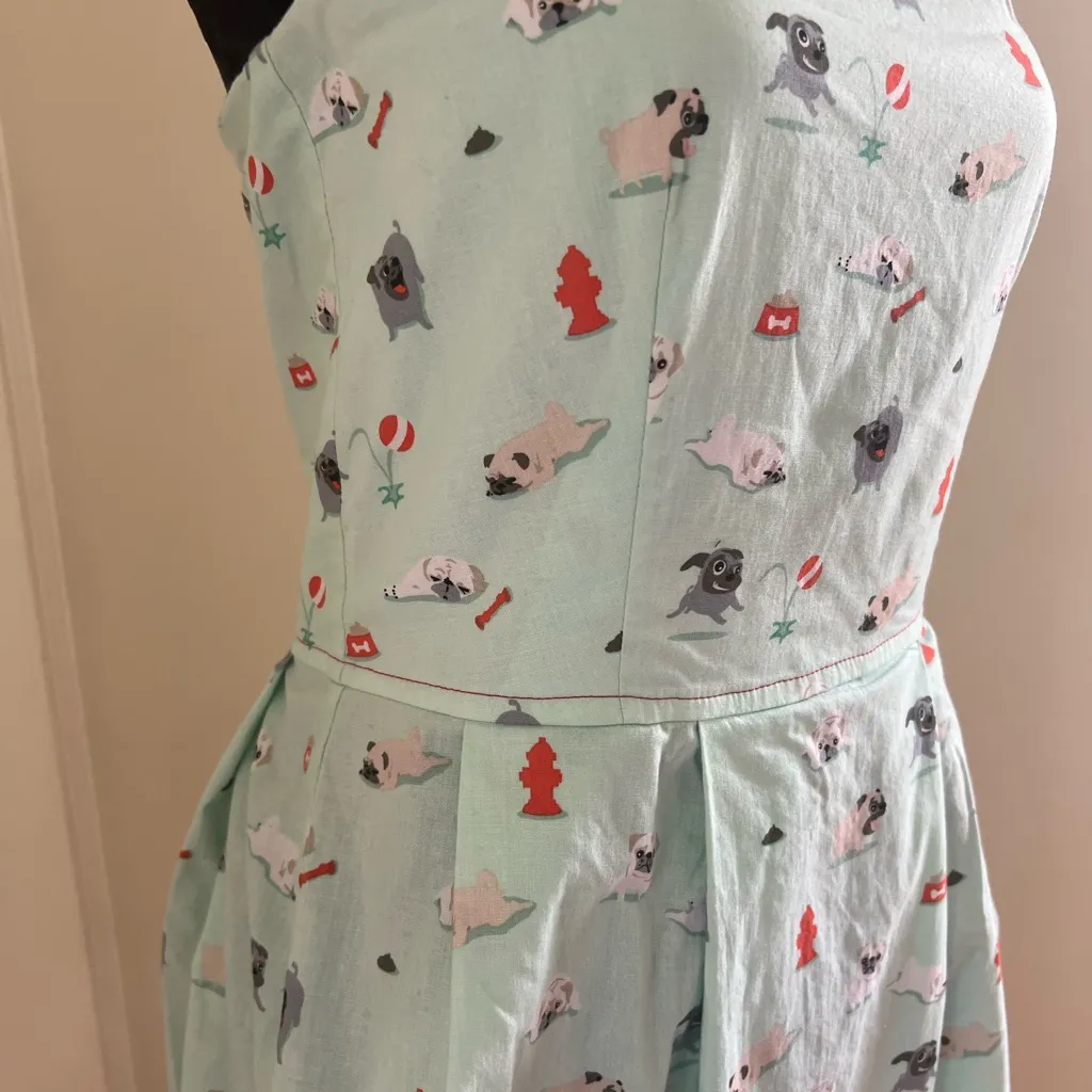 Beebop & Wally Pug Dress Green Size L - Image 2