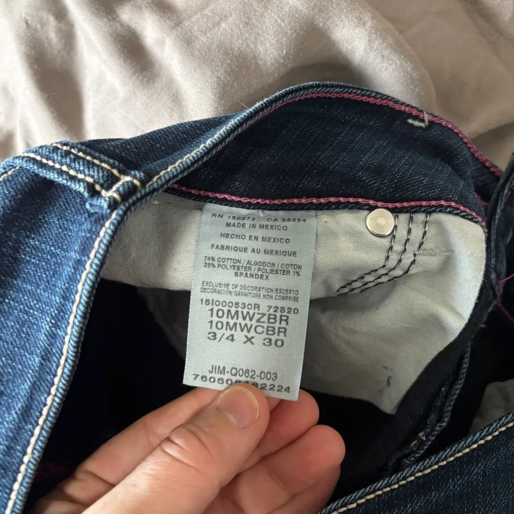 Wrangler Classic Dark Wash Flare Blue Women's Jeans Size 3/4 /30 - Image 10