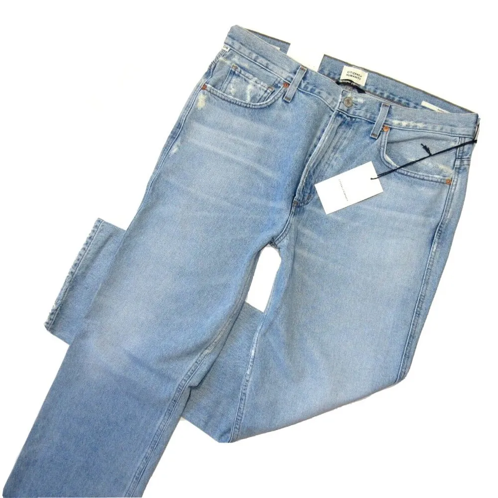 NWT Citizens of Humanity Daphne in Nuance High Rise Stovepipe Jeans 31 $258 - Image 2