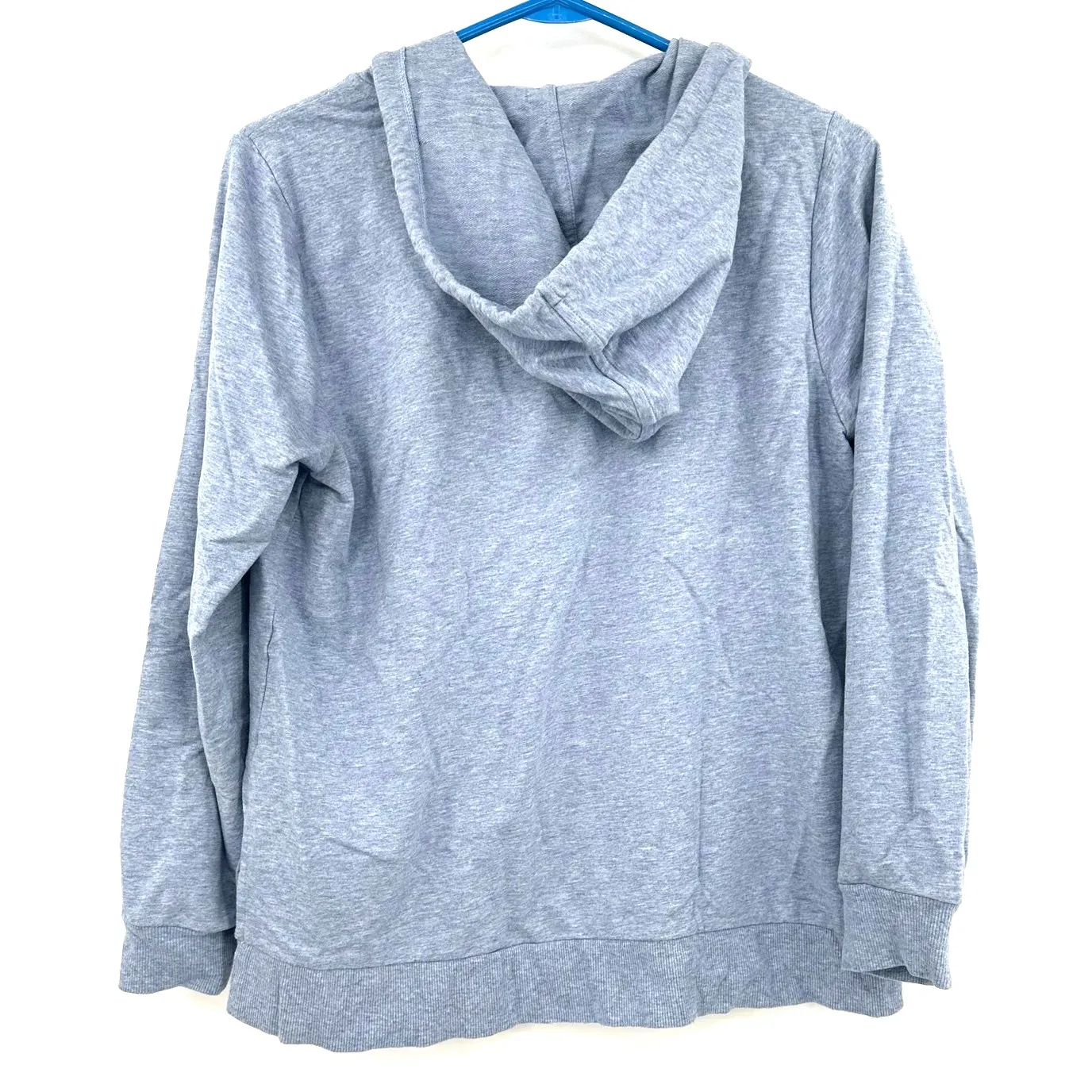 MICHAEL Michael Kors Size M Zip Up Long Sleeve Hoodie Blue MK Logo Zipper‎ Gray Size M - Image 2