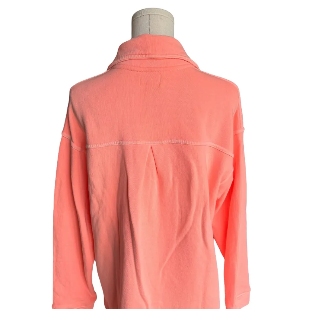 Sundry - Coral Pink Button-Up Oversized Shacket Sz 0 (XS) - Image 5