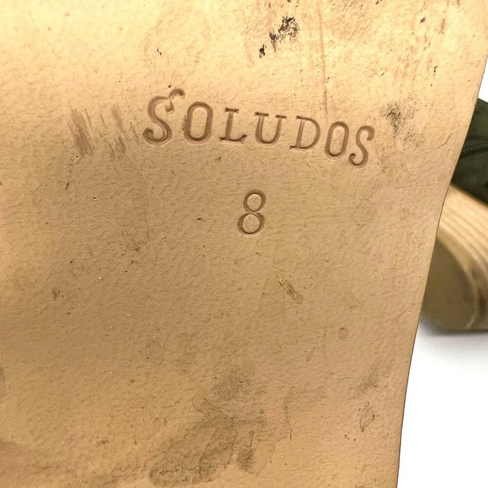 Soludos Lola Green Suede Perforated Bootie Women's 8 US - Image 9