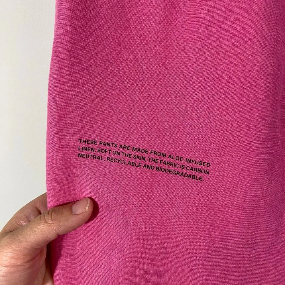 Pangaia Women's Pink Aloe Infused Linen Jogger Pants Size XS - Image 8