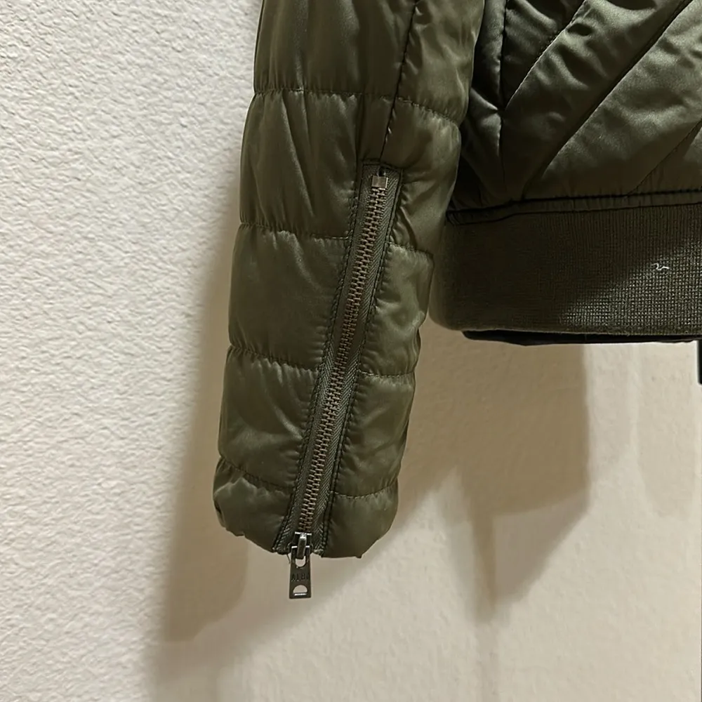 Aeropostale Womens Full Zip Olive Green Puffer Jacket - Image 4
