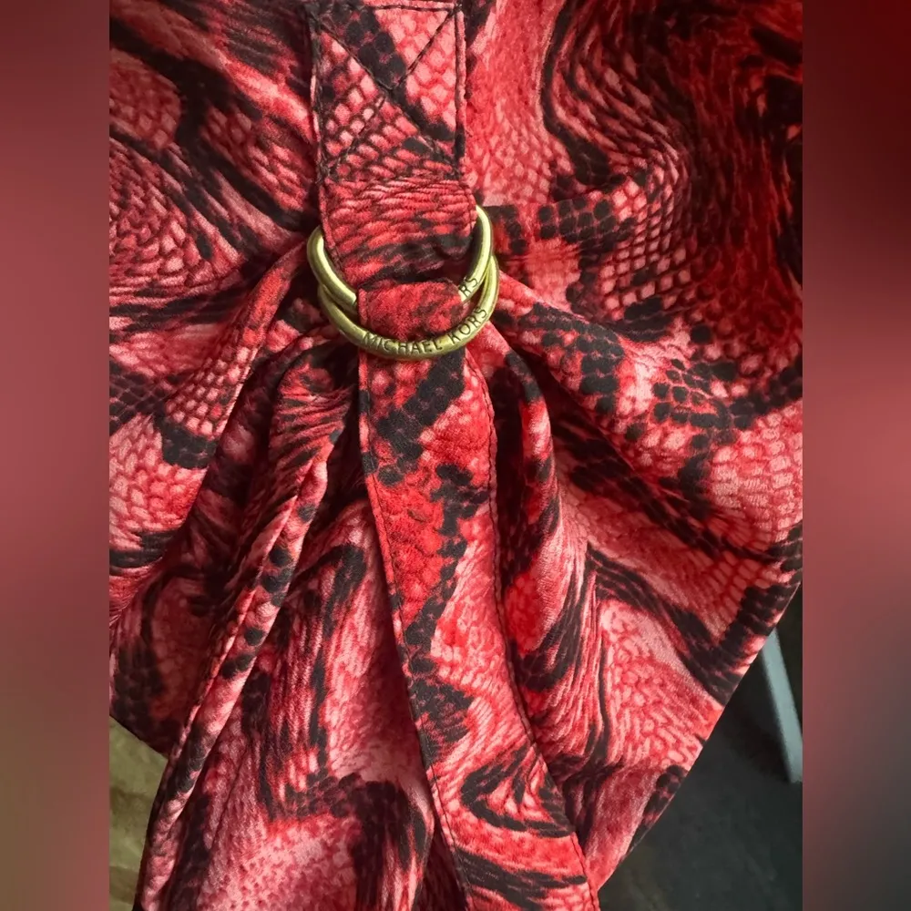MICHAEL KORS, red snake and flame print buckle - Image 2