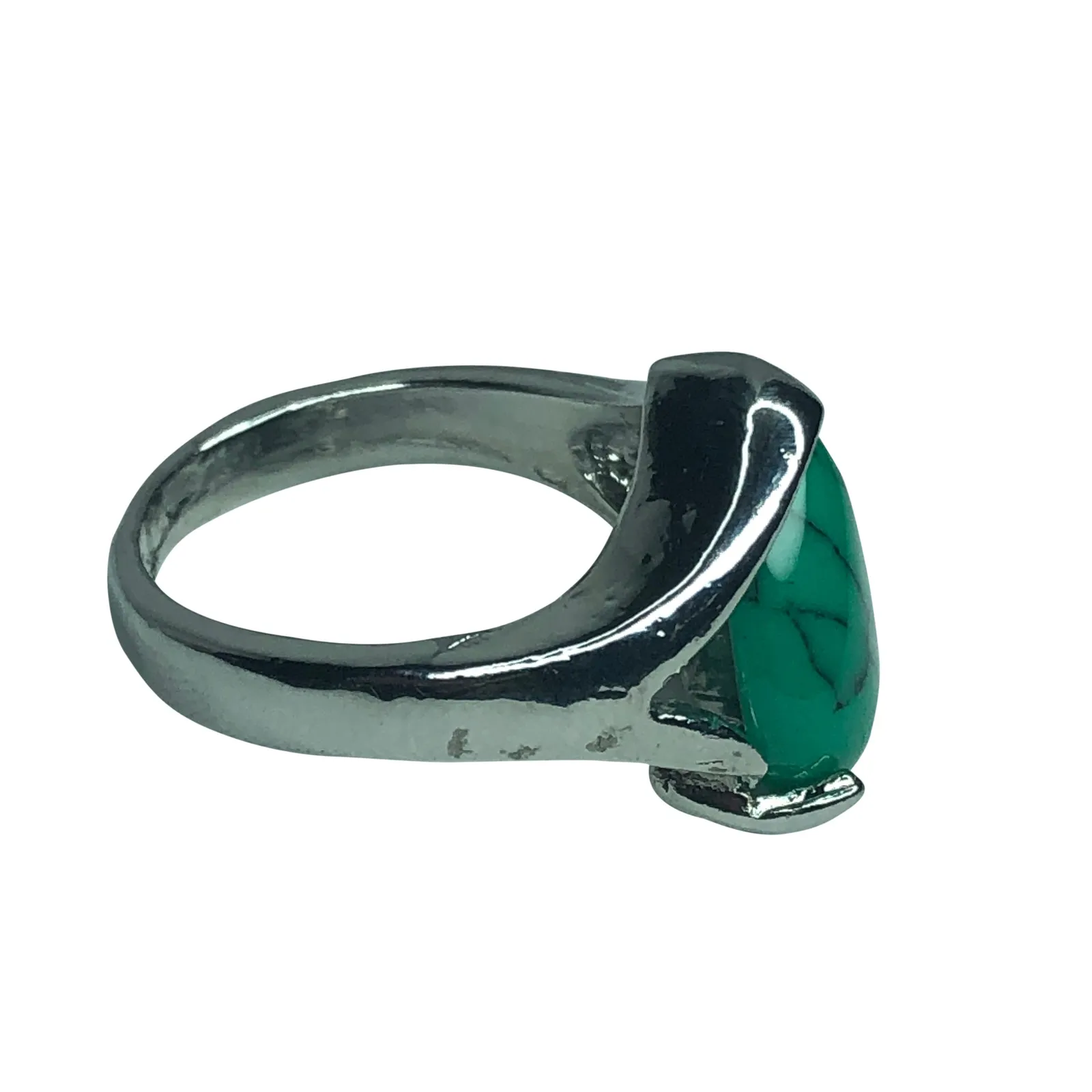 Turquoise Covered Teardrop Ring - Image 5