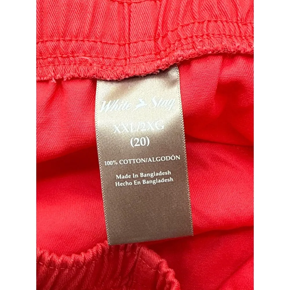 White Stag Size 20  Orange Elastic Waist Shorts Cotton  Lounge Casual Wear - Image 5