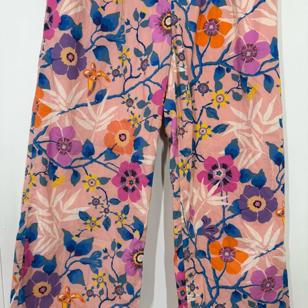 J. Crew X Liberty Fabric Pavilion Pink Wide Leg Crop Pant - Image 4