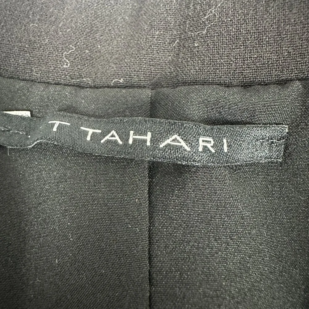 T Tahari Womens Black Blazer Jacket Size L Polyester & Rayon Blend - Image 3