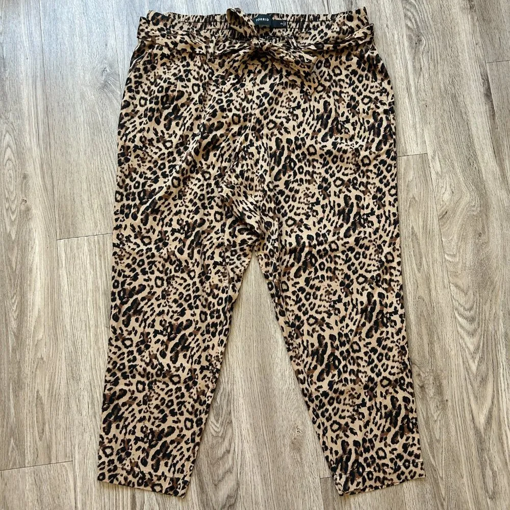 Torrid Leopard Tie-Front Trouser Plus Size 2X - Image 5