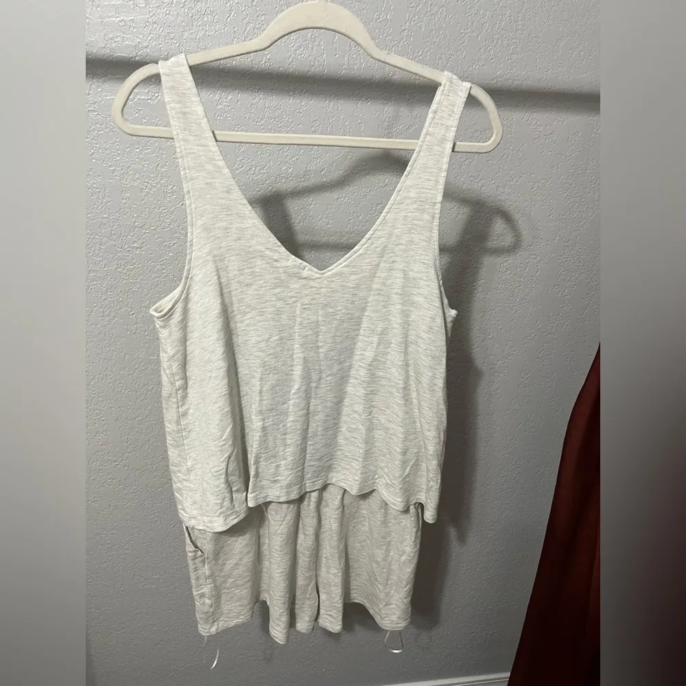 NWT MONROW Supersoft Tank Romper in Ash Gray Size M - Image 5