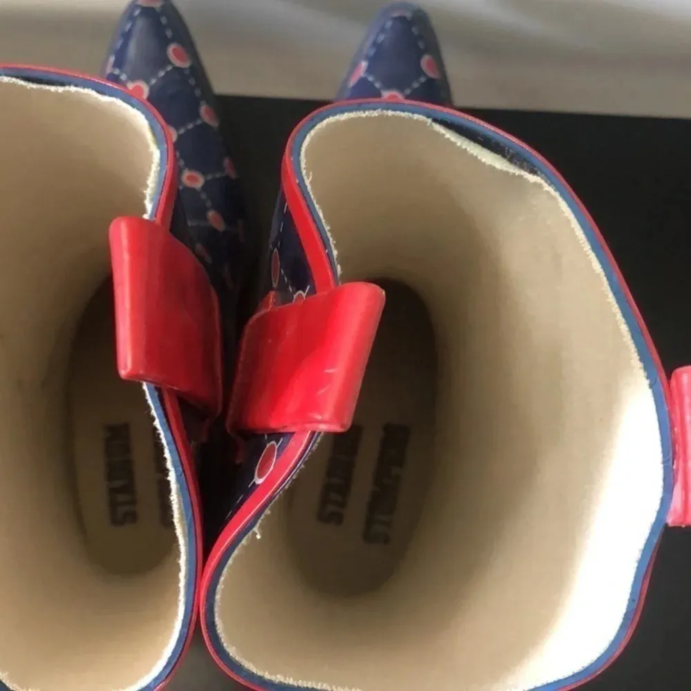 Stadium Stomper Cowboy Rainboots SZ6 Red Size 6 - Image 3