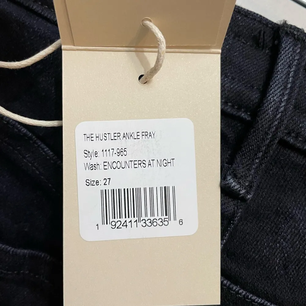 NWT MOTHER Denim Huster Ankle Fray in Encounters At Night Size 27 - Image 5