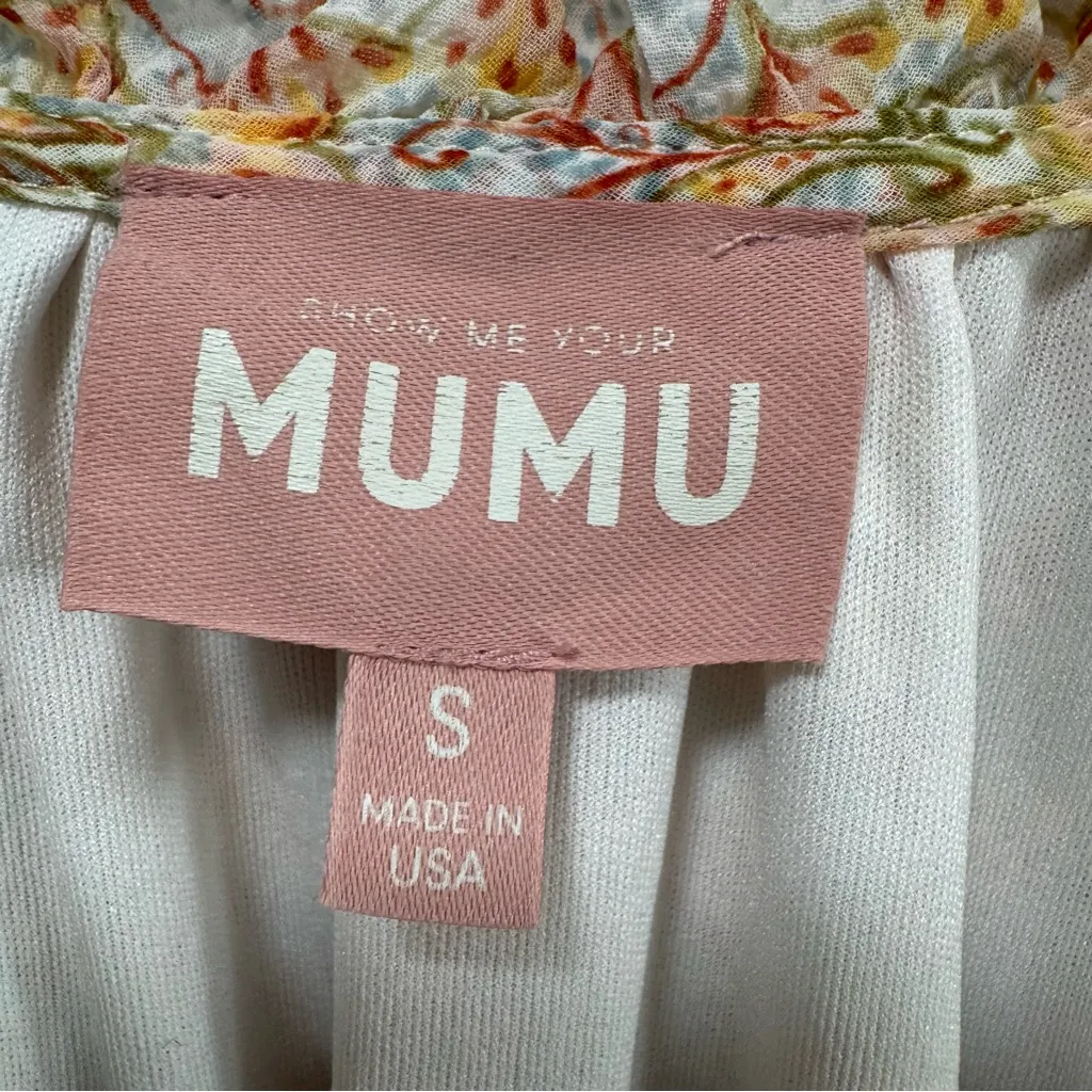 Show Me Your Mumu Birdie Mini Dress size Small‎ Paisley Floral Boho - Image 6