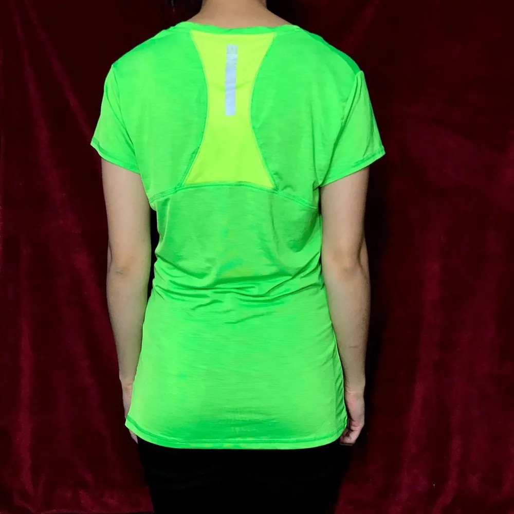 Under Armour lime green workout running top S - Image 2