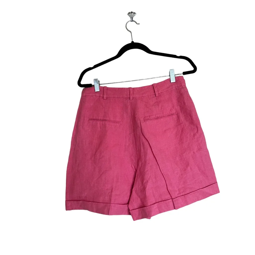 NWT POLO RALPH LAUREN Coral Pink 100% LINEN BERMUDA Shorts Size 6 - Image 6